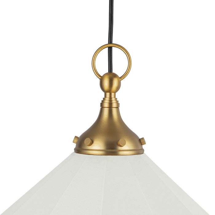 Alora - PD447120BGWL - One Light Pendant - Ellen - Brushed Gold/White Linen