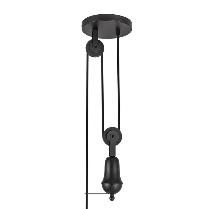 Alora - PD447120MBWL - One Light Pendant - Ellen - Matte Black/White Linen