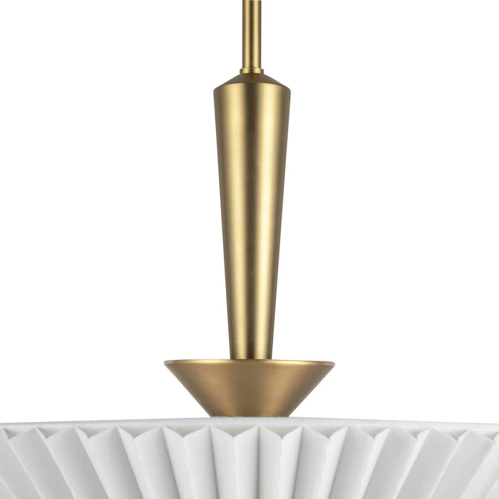Alora - PD497016BGFW - One Light Pendant - Bridgette - Brushed Gold/Folded White