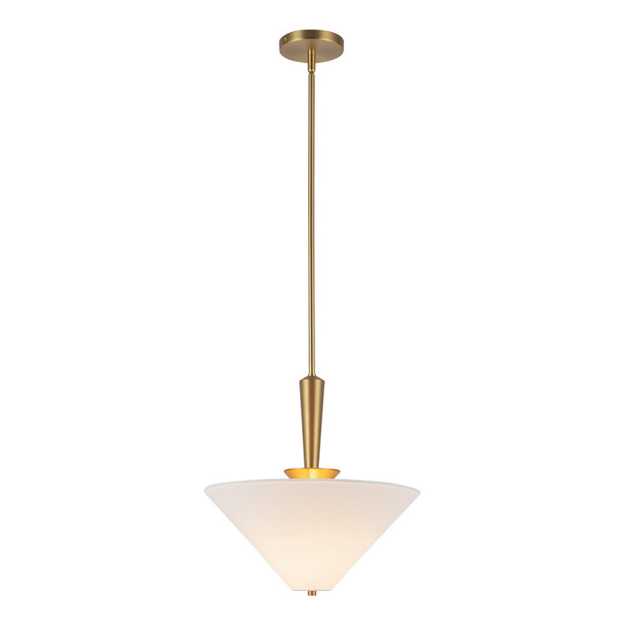 Alora - PD497016BGWL - One Light Pendant - Bridgette - Brushed Gold/White Linen