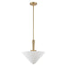 Alora - PD497016BGWL - One Light Pendant - Bridgette - Brushed Gold/White Linen