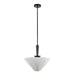 Alora - PD497016MBFW - One Light Pendant - Bridgette - Matte Black/Folded White
