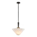 Alora - PD497016MBFW - One Light Pendant - Bridgette - Matte Black/Folded White
