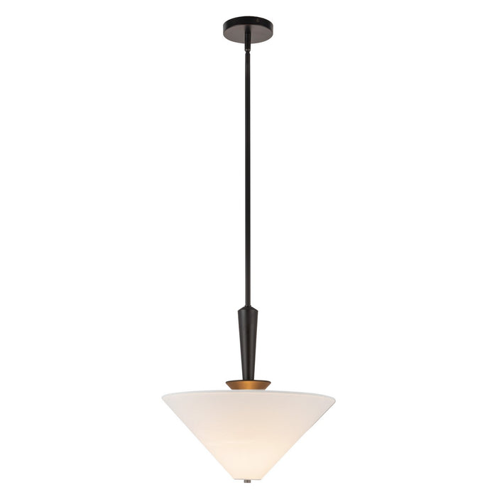 Alora - PD497016MBWL - One Light Pendant - Bridgette - Matte Black/White Linen