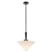 Alora - PD497016MBWL - One Light Pendant - Bridgette - Matte Black/White Linen