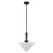 Alora - PD497016MBWL - One Light Pendant - Bridgette - Matte Black/White Linen