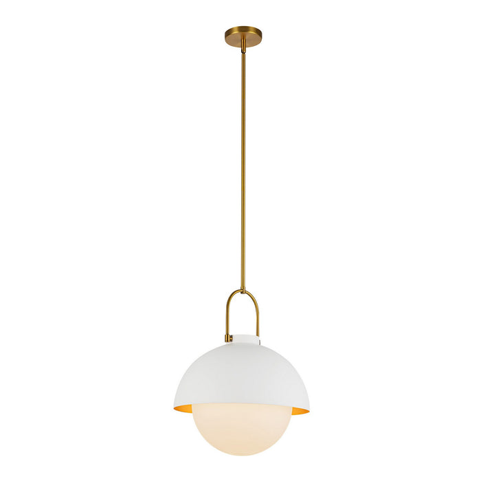 Alora - PD507216WHOP - One Light Pendant - Harper - White/Opal Glass