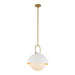 Alora - PD507216WHOP - One Light Pendant - Harper - White/Opal Glass