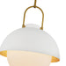 Alora - PD507216WHOP - One Light Pendant - Harper - White/Opal Glass