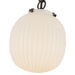 Alora - PD579107MBGR - One Light Pendant - Cherise - Matte Black/Glossy Ribbed Opal Glass