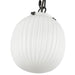 Alora - PD579107MBGR - One Light Pendant - Cherise - Matte Black/Glossy Ribbed Opal Glass