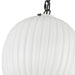 Alora - PD579112MBGR - One Light Pendant - Cherise - Matte Black/Glossy Ribbed Opal Glass