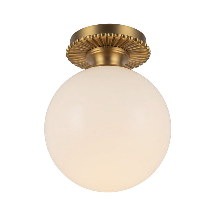 Alora - SF430108BGGO - One Light Semi-Flush Mount - Otis - Brushed Gold/Glossy Opal Glass