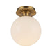 Alora - SF430108BGGO - One Light Semi-Flush Mount - Otis - Brushed Gold/Glossy Opal Glass