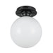 Alora - SF430108MBGO - One Light Semi-Flush Mount - Otis - Matte Black/Glossy Opal Glass
