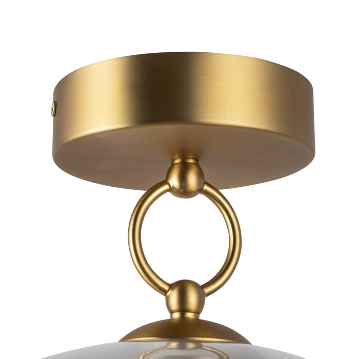 Alora - SF443308BGCL-UNV - LED Semi Flush Mount - Leota - Brushed Gold/Clear Glass