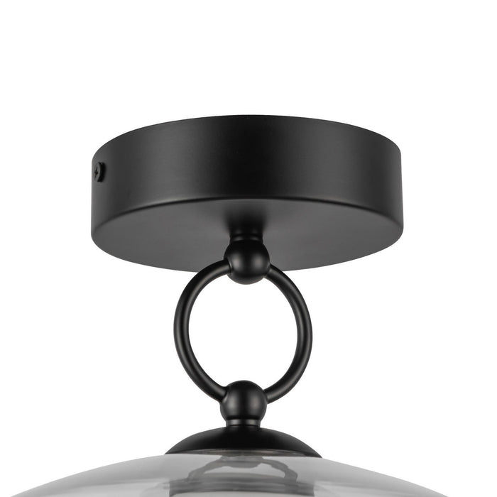 Alora - SF443308MBCL-UNV - LED Semi Flush Mount - Leota - Matte Black/Clear Glass