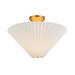 Alora - SF497016BGFW - One Light Semi-Flush Mount - Bridgette - Brushed Gold/Folded White
