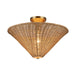 Alora - SF497016BGRA - One Light Semi-Flush Mount - Bridgette - Brushed Gold/Rattan