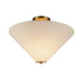 Alora - SF497016BGWL - One Light Semi-Flush Mount - Bridgette - Brushed Gold/White Linen