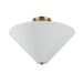 Alora - SF497016BGWL - One Light Semi-Flush Mount - Bridgette - Brushed Gold/White Linen