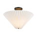 Alora - SF497016MBFW - One Light Semi-Flush Mount - Bridgette - Matte Black/Folded White