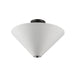 Alora - SF497016MBWL - One Light Semi-Flush Mount - Bridgette - Matte Black/White Linen