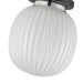 Alora - SF579107MBGR - One Light Semi-Flush Mount - Cherise - Matte Black/Glossy Ribbed Opal Glass