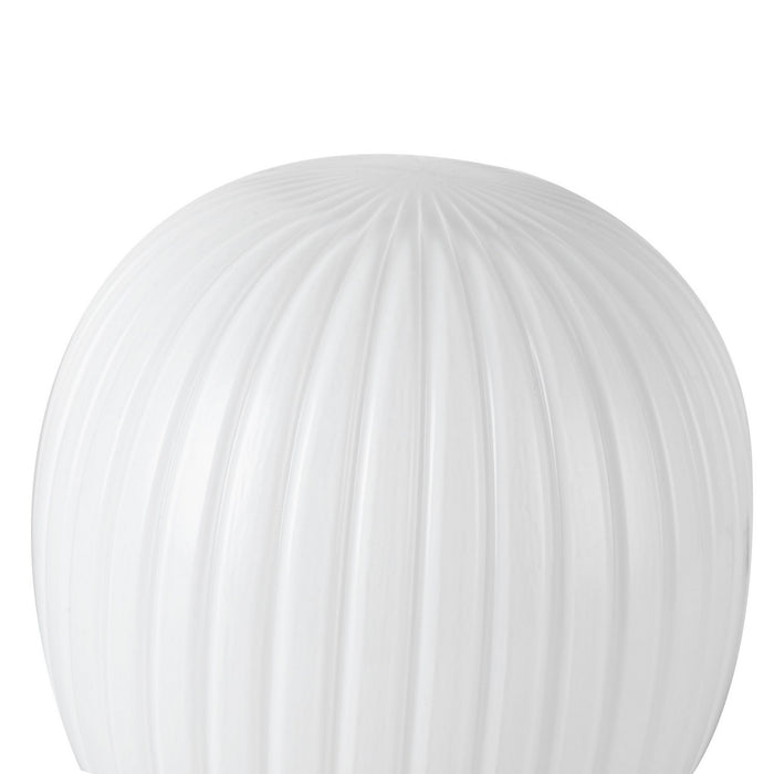 Alora - TL579107MBGR - One Light Table Lamp - Cherise - Matte Black/Glossy Ribbed Opal Glass