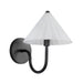 Alora - WV451808MBOP - One Light Vanity - Serena - Matte Black/Opal Glass
