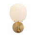 Alora - WV579107BGGR - One Light Vanity - Cherise - Brushed Gold/Glossy Ribbed Opal Glass