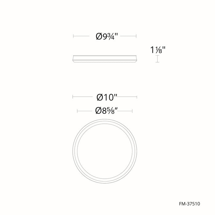 W.A.C. Lighting - FM-37510-27-AB - LED Flush Mount - Parthenon - Aged Brass