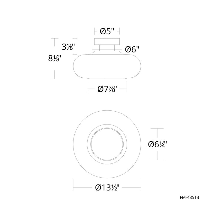 W.A.C. Lighting - FM-48513-27-BK - LED Flush Mount - Doma - Black