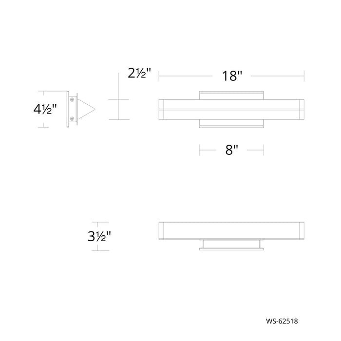 W.A.C. Lighting - WS-62518-35-BN - LED Wall Sconce - Boulevard - Brushed Nickel