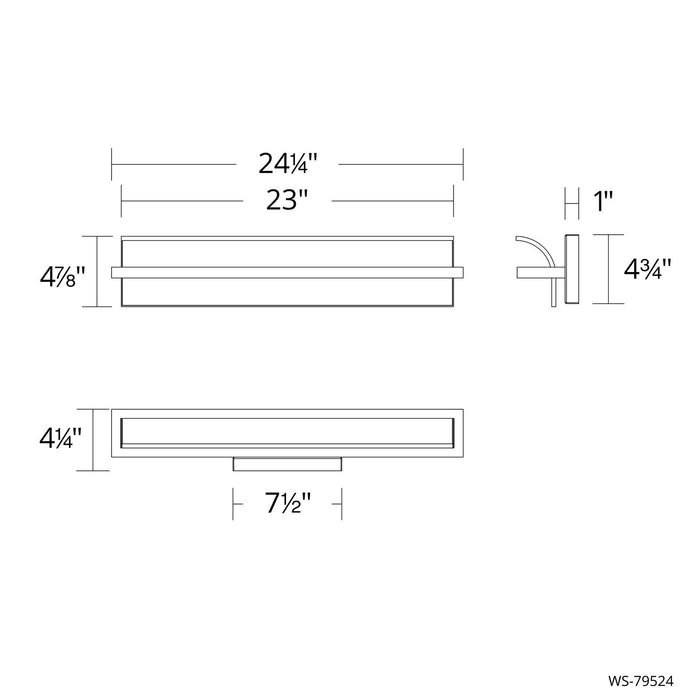 W.A.C. Lighting - WS-79524-40-BN - LED Wall Sconce - Shard - Brushed Nickel