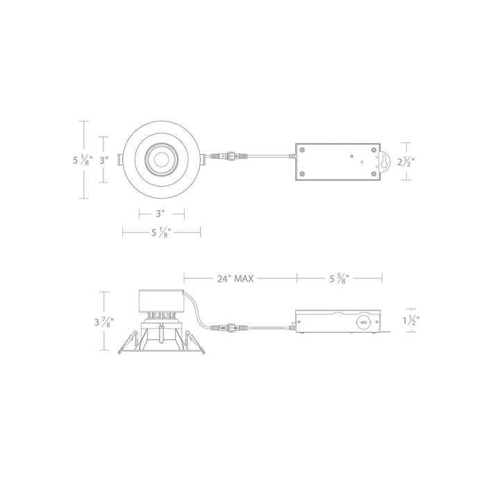 W.A.C. Lighting - R3JRAT-WCS-WT - LED Trim - Kenric - White