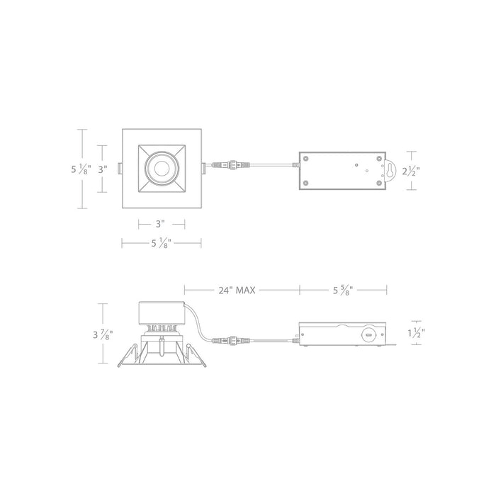 W.A.C. Lighting - R3JSAT-WCS-WT - LED Trim - Kenric - White