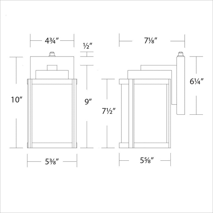 W.A.C. Lighting - WS-W250110-CS-WT - LED Wall Sconce - Lantern - White