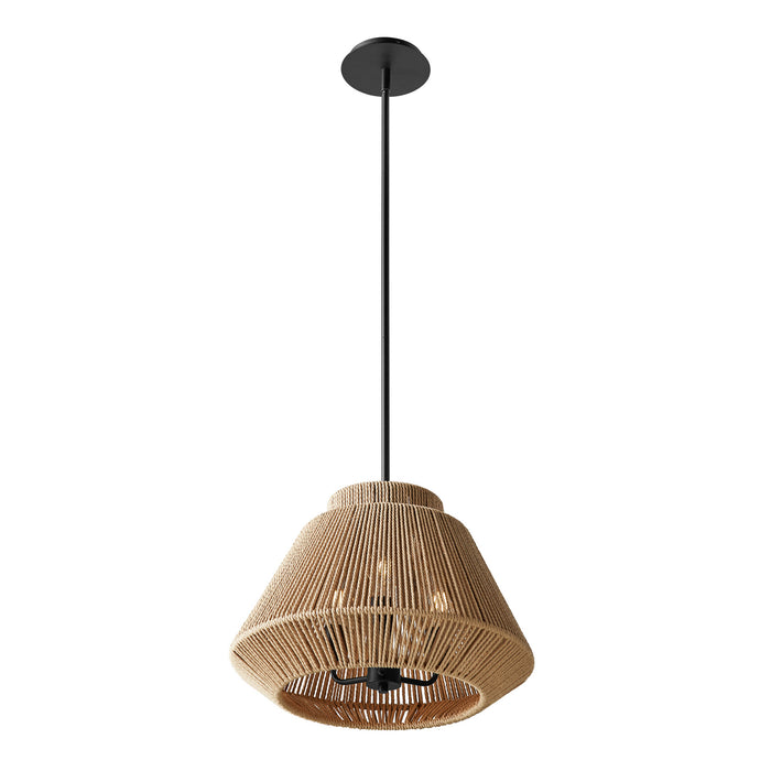 Justice Designs - ECO-8291-MBLK - Three Light Pendant - Eco - Matte Black