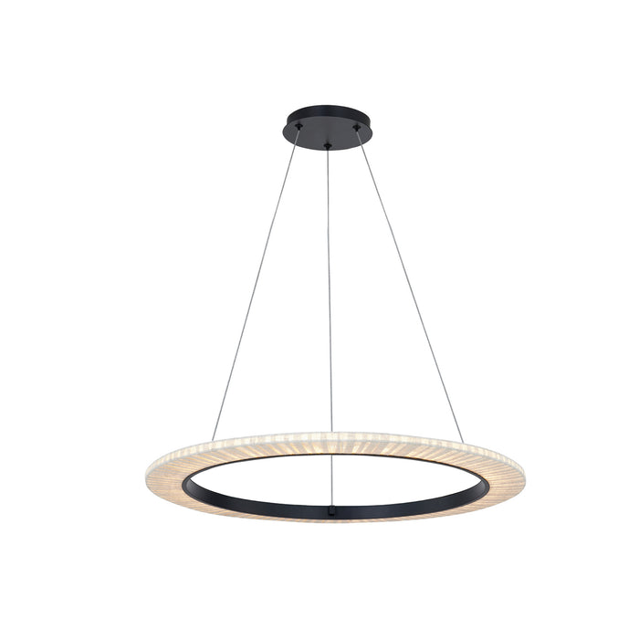 Justice Designs - FAB-8331-CREM-MBLK - LED Pendant - Textile - Matte Black