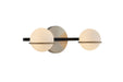 Justice Designs - FSN-4162-OPAL-MBBR - LED Bath Bar - Fusion - Matte Black w/ Brass