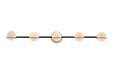 Justice Designs - FSN-4165-OPAL-MBBR - LED Bath Bar - Fusion - Matte Black w/ Brass