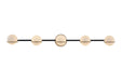 Justice Designs - FSN-4165-OPAL-MBBR - LED Bath Bar - Fusion - Matte Black w/ Brass
