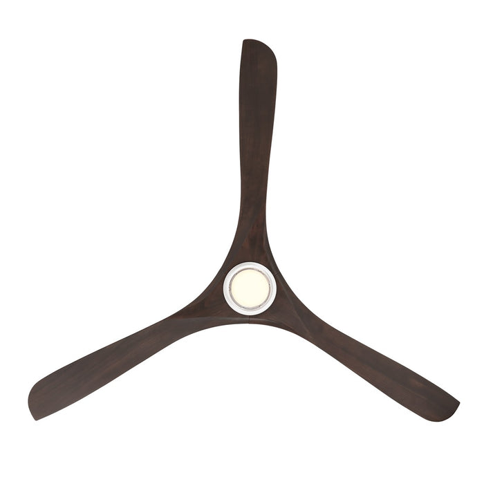 Modern Forms Fans - FR-D2504-72L-MW/DW - 72 Inch Ceiling Fan - Carve - Matte White/Dark Walnut