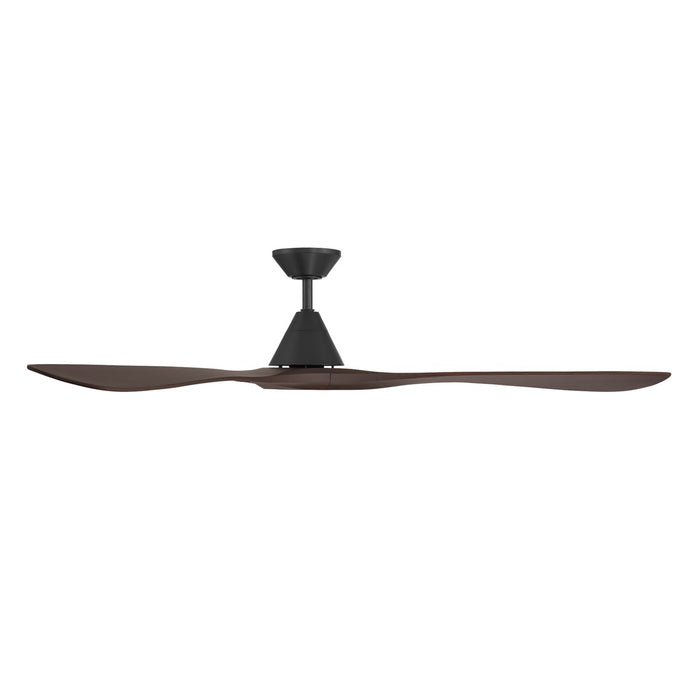 Modern Forms Fans - FR-D2504-72-MB/DW - 72 Inch Ceiling Fan - Carve - Matte Black/Dark Walnut