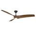 Modern Forms Fans - FR-W2006-72L-MB/DK - 72 Inch Ceiling Fan - Zephyr - Matte Black/Distressed Koa