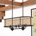 Vaxcel - H0308 - Six Light Linear Chandelier - Berens - Matte Black
