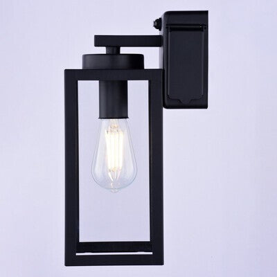 Vaxcel - T0786 - One Light Outdoor Wall Mount - Lombard - Textured Black