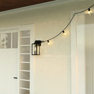 Vaxcel - T0786 - One Light Outdoor Wall Mount - Lombard - Textured Black