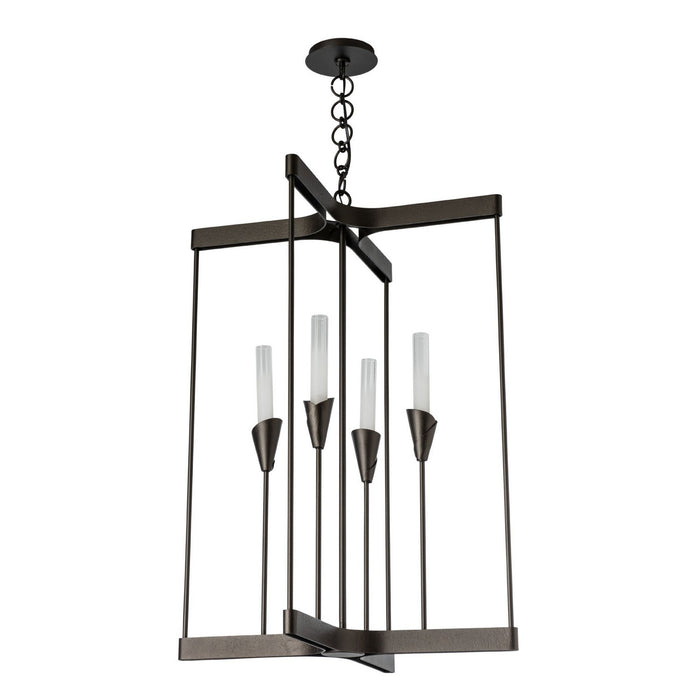 Hubbardton Forge - 101700-SKT-14-WC0821 - Four Light Chandelier - Lilium - Oil Rubbed Bronze